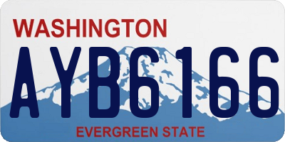 WA license plate AYB6166