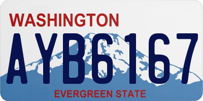 WA license plate AYB6167