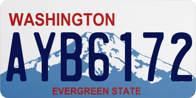 WA license plate AYB6172