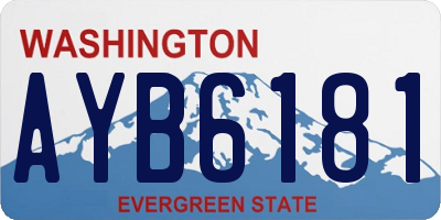 WA license plate AYB6181