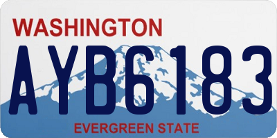 WA license plate AYB6183