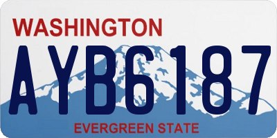 WA license plate AYB6187