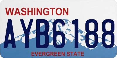 WA license plate AYB6188