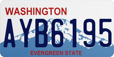 WA license plate AYB6195