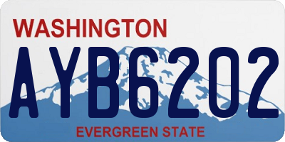 WA license plate AYB6202