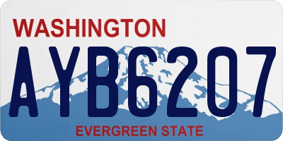 WA license plate AYB6207