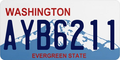 WA license plate AYB6211