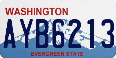 WA license plate AYB6213