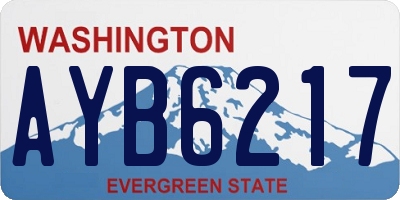 WA license plate AYB6217