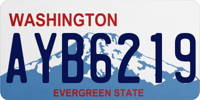 WA license plate AYB6219