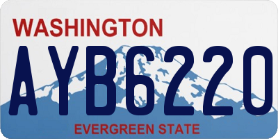 WA license plate AYB6220