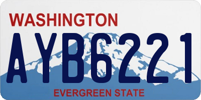 WA license plate AYB6221