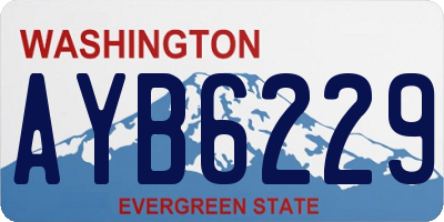 WA license plate AYB6229