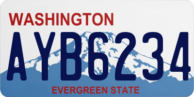 WA license plate AYB6234