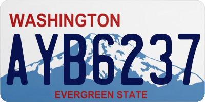 WA license plate AYB6237