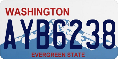 WA license plate AYB6238