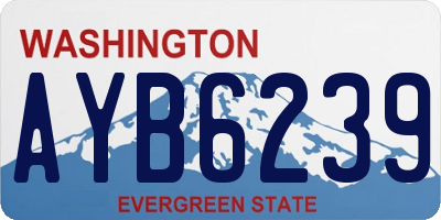 WA license plate AYB6239