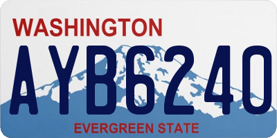 WA license plate AYB6240