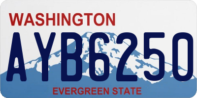 WA license plate AYB6250