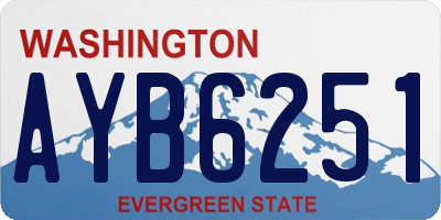 WA license plate AYB6251