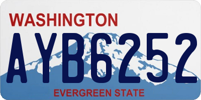 WA license plate AYB6252