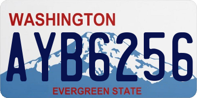 WA license plate AYB6256