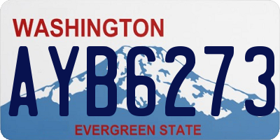 WA license plate AYB6273