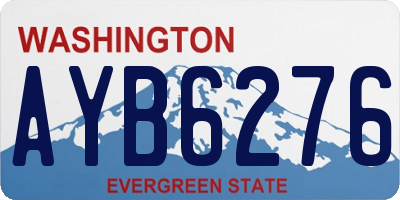 WA license plate AYB6276
