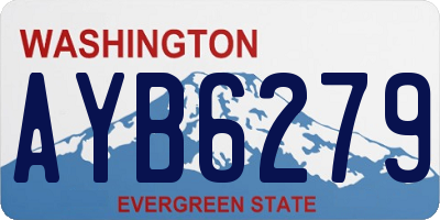 WA license plate AYB6279