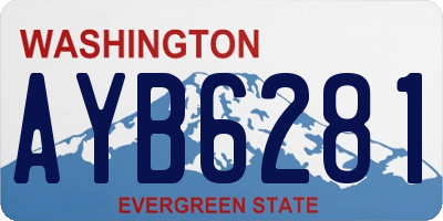 WA license plate AYB6281