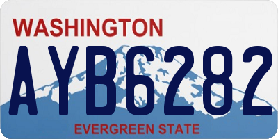 WA license plate AYB6282
