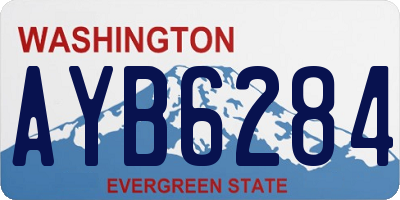 WA license plate AYB6284