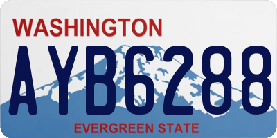 WA license plate AYB6288