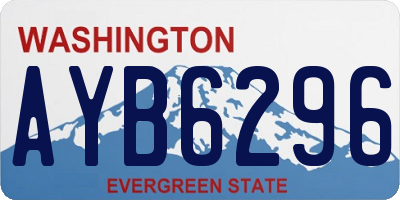 WA license plate AYB6296