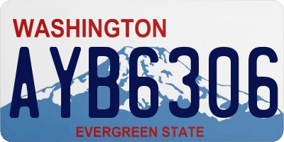 WA license plate AYB6306