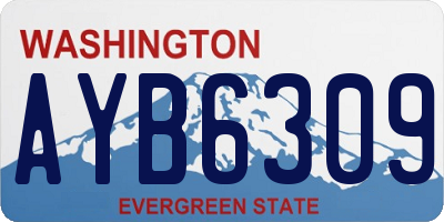 WA license plate AYB6309