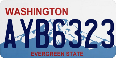 WA license plate AYB6323