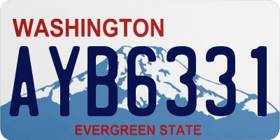 WA license plate AYB6331
