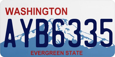 WA license plate AYB6335