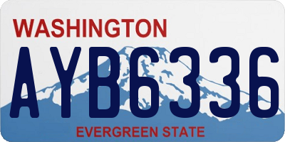 WA license plate AYB6336