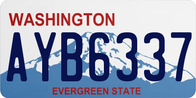 WA license plate AYB6337