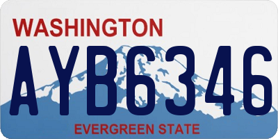 WA license plate AYB6346