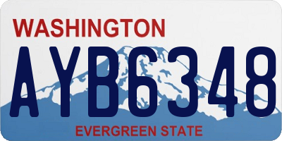 WA license plate AYB6348