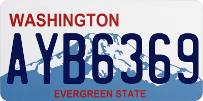 WA license plate AYB6369
