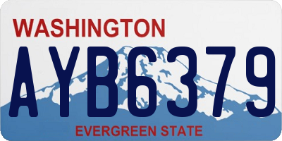 WA license plate AYB6379