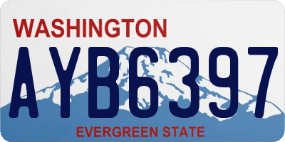 WA license plate AYB6397
