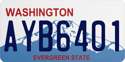 WA license plate AYB6401