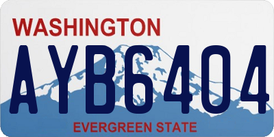 WA license plate AYB6404
