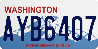 WA license plate AYB6407