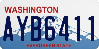 WA license plate AYB6411